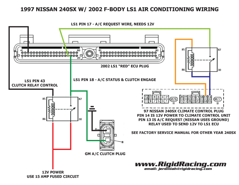 97 240SX LS1 AIR CONDITIONING WIRING